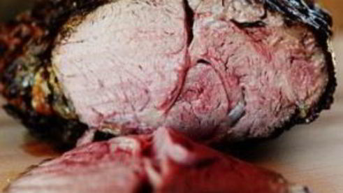 стейк рибай с розмарином, тимьяном и чесноком