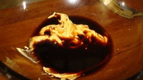 стейк с салатом микс