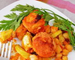 Тефтели с нутом и кабачком по-мароккански