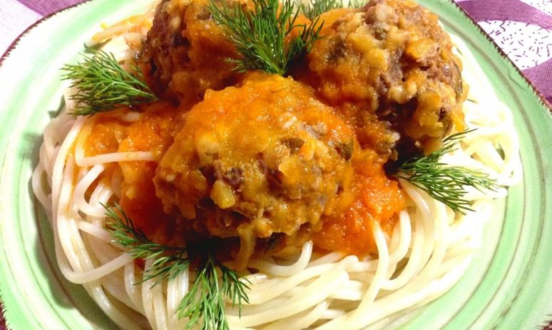 Рецепт тефтелей с тыквой в тыквенном соусе