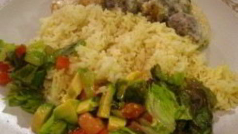 тушеная картошка с тефтелями