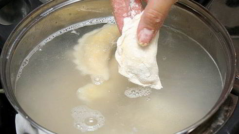 постные вареники с капустой