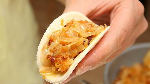 постные вареники с капустой