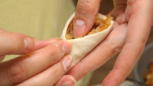 постные вареники с капустой