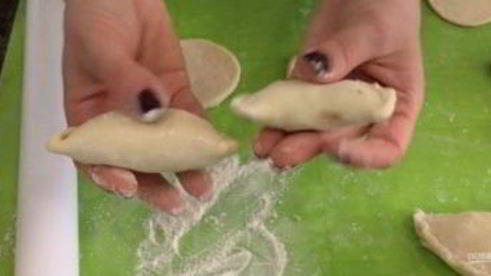 вареники с капустой на пару с зажаркой