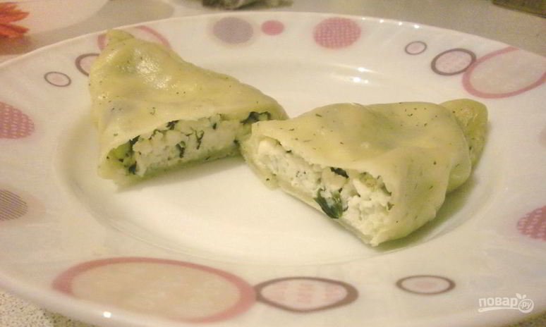 Рецепт вареников с кинзой