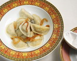 Вареники с курицей и грибами