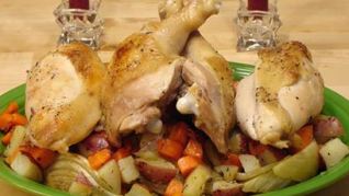 Куриное жаркое с овощами