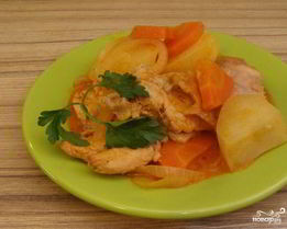 Жаркое из кролика с картошкой