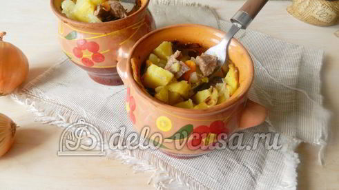 жаркое из свинины в горшочках