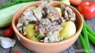 Жаркое из утки с картофелем