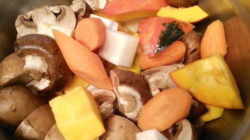 жаркое с овощами и тыквой