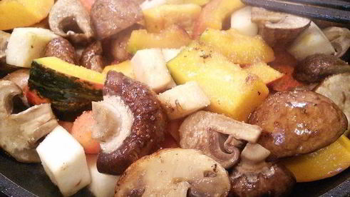 жаркое с овощами и тыквой