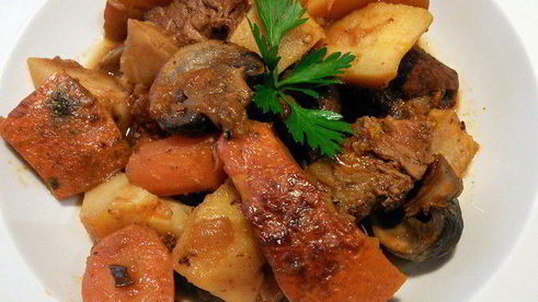 жаркое с овощами и тыквой