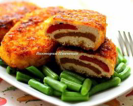 Куриные зразы с болгарским перцем