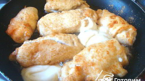 куриные зразы с сыром в сырном соусе