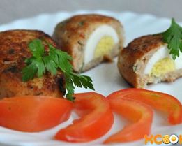 Рыбные зразы с яйцом