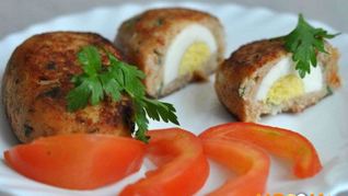 Рыбные зразы с яйцом