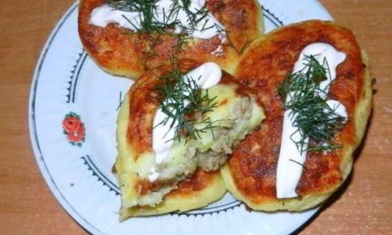 Рецепт зраз картофельных с фаршем из мяса