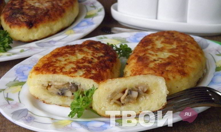 Рецепт зраз картофельных с грибами
