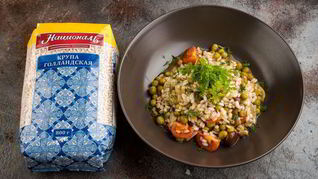 Ароматная каша с лесными грибами