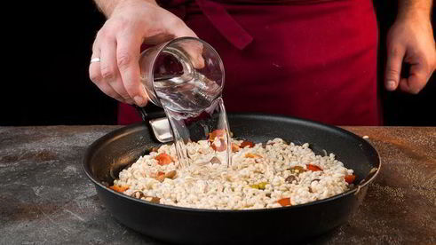 ароматная каша с лесными грибами