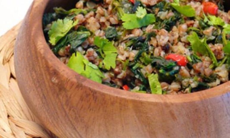 Рецепт гречки с чили и шпинатом