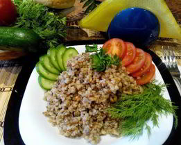 Гречка с фаршем в мультиварке