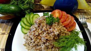 Гречка с фаршем в мультиварке