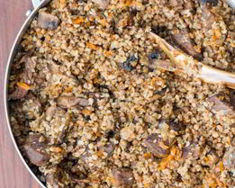 Гречка с грибами и мясом