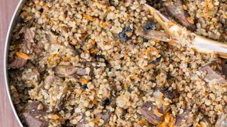 Гречка с грибами и мясом