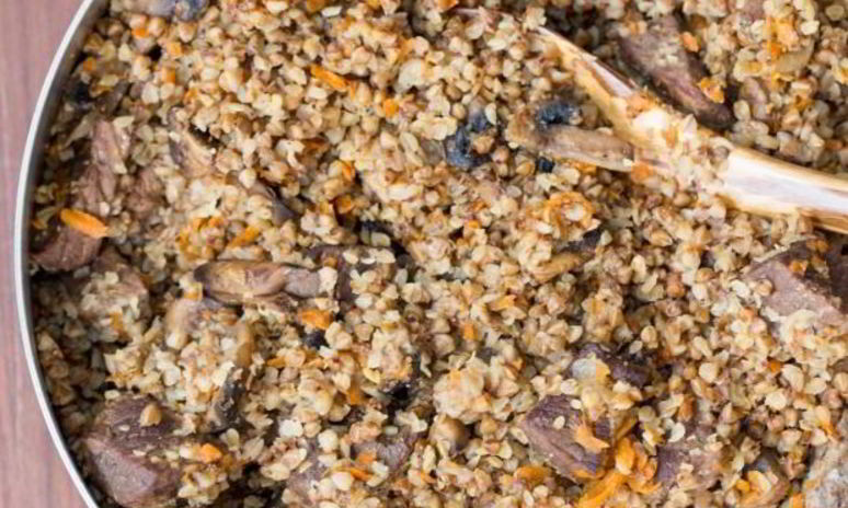 Рецепт гречки с грибами и мясом