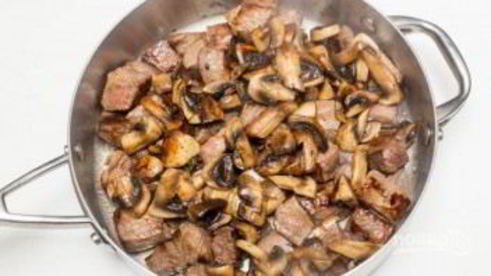 гречка с грибами и мясом