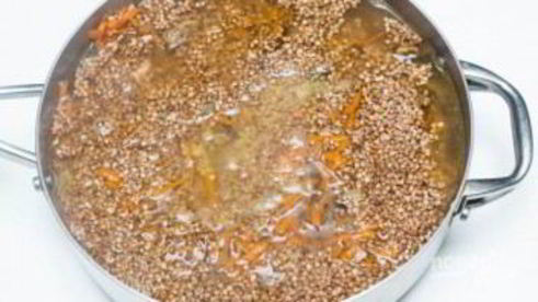 гречка с грибами и мясом