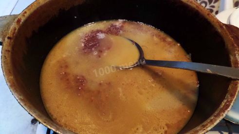 гречка с куриным мясом в казане