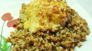 Гречка с курицей в духовке