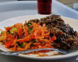 Гречка с лисичками в казане