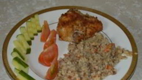 гречка с луком и морковью