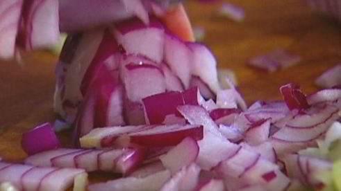 гречка с овощами, козьим сыром и белым вином