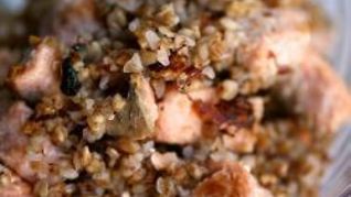 Гречка с семгой