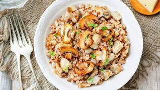 Гречка с шампиньонами
