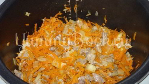 гречневая каша c мясом в лаваше из мультиварки