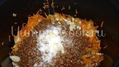 гречневая каша c мясом в лаваше из мультиварки