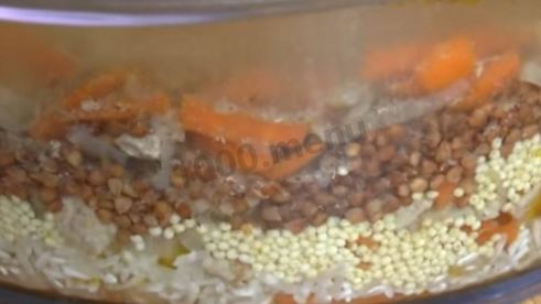 каша гречка с рисом на воде
