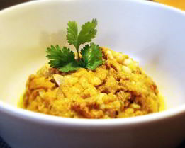 Каша из кускуса с лисичками, тыквой и кедровыми орешками