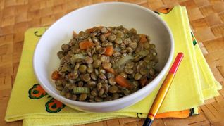 Каша из зеленой чечевицы