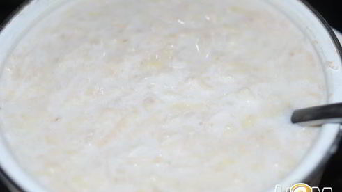 каша овсяная с яблоком и бананом