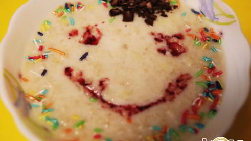 каша овсяная с яблоком и бананом