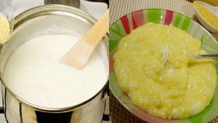 Кукурузная каша на молоке