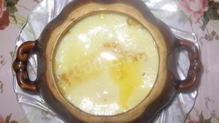 Молочная каша пшеничная с тыквой в горшочке на молоке